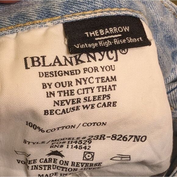 Blank NYC shorts The Barrow bleach raw hem cut off light blue white 25 - Picture 7 of 7